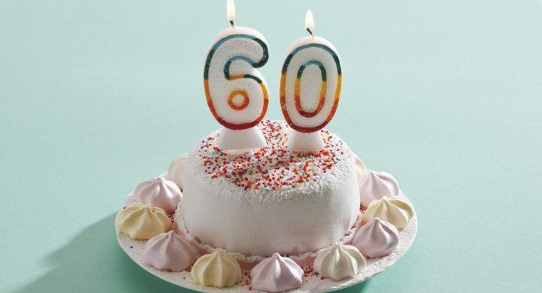 Jakie są niektóre kolory z okazji 60 urodzin?