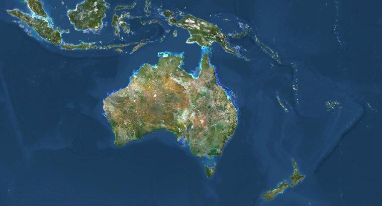 Gdzie Nowa Zelandia znajduje się w stosunku do Australii na mapie?